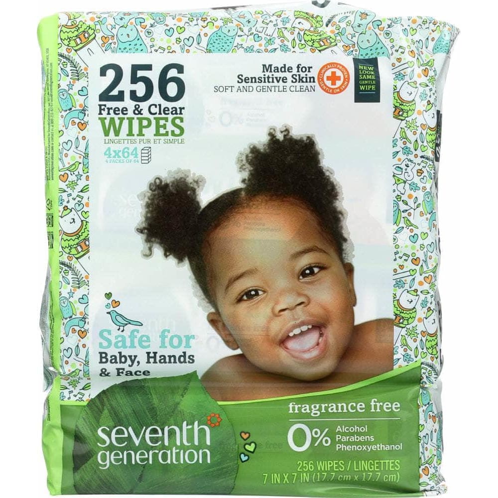 Seventh Generation Seventh Generation Baby Free and Clear Wipes Refill, 256 Wipes