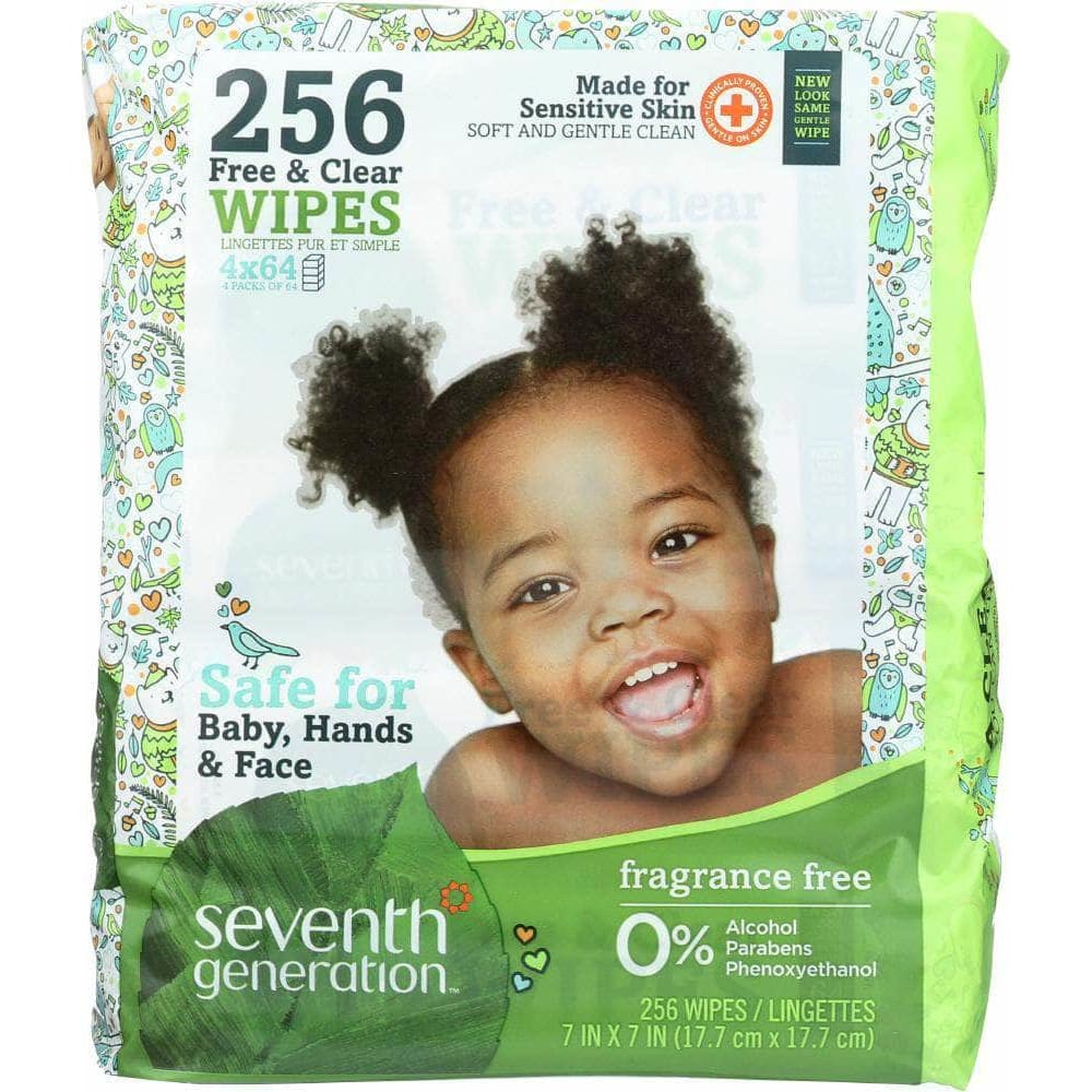 Seventh Generation Seventh Generation Baby Free and Clear Wipes Refill, 256 Wipes