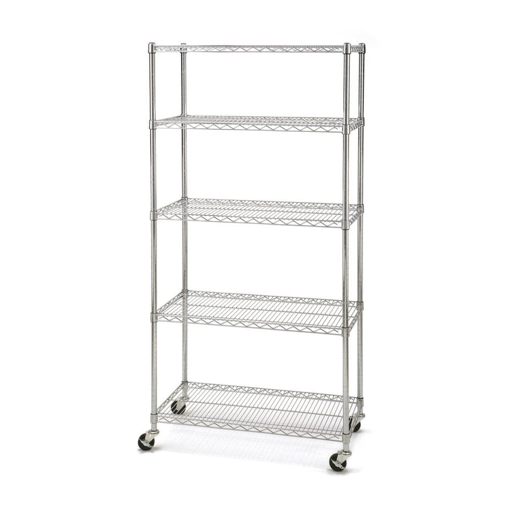 Seville Classics 5-Level UltraZinc Commercial Shelving (18 x 36 x 72H) - Garage & Tool Organization - Seville Classics