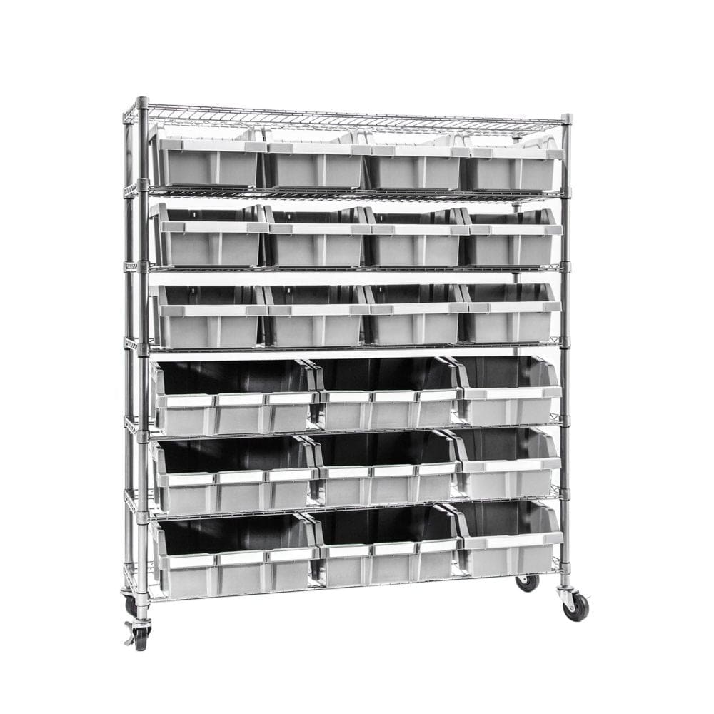 Seville Classics Commercial 7-Tier 21-Bin Extra-Large NSF-Certified Bin Rack - Garage & Tool Organization - Seville Classics