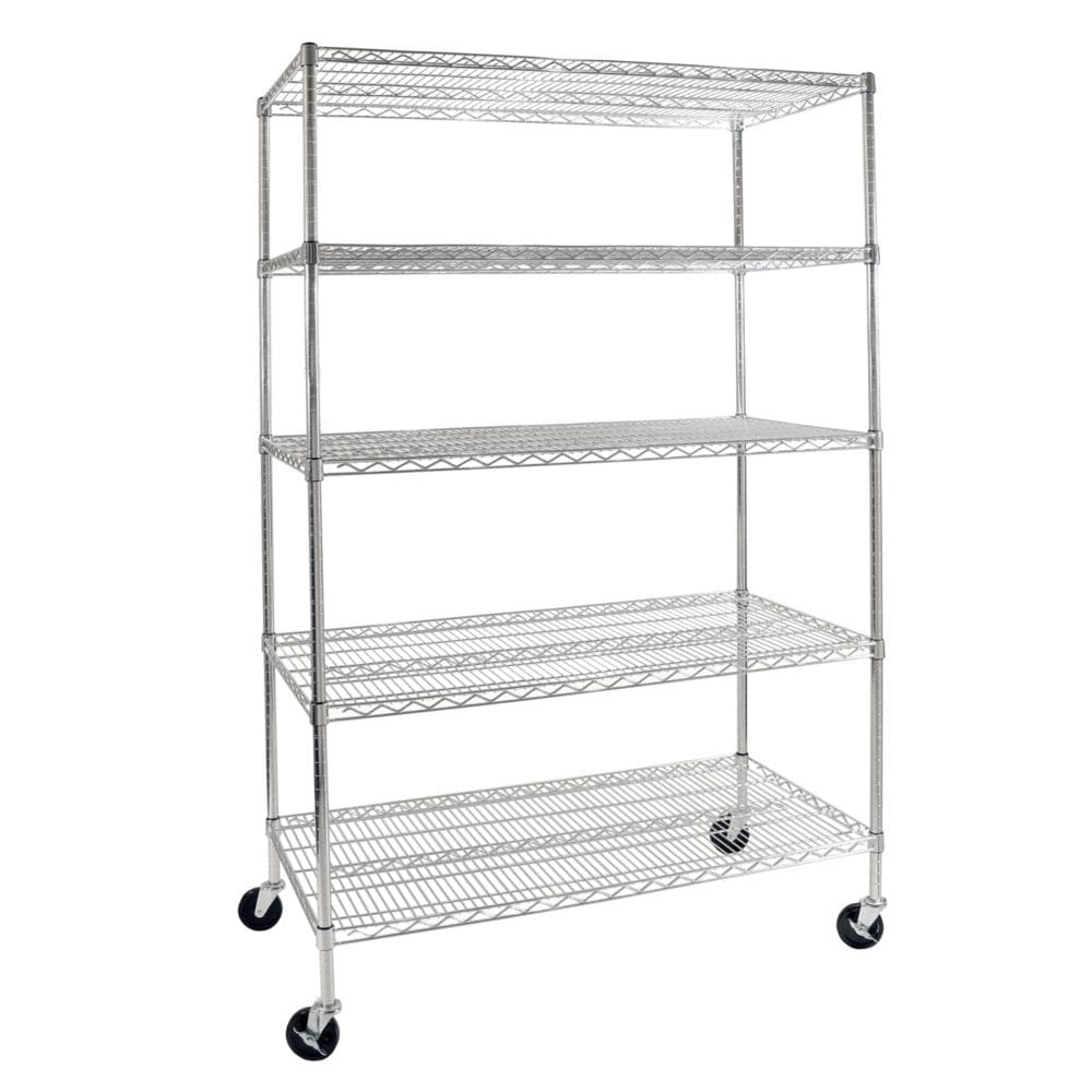 Seville Classics UltraDurable 5-Tier NSF Steel Shelving 48 x 24 x 72 H - Garage & Tool Organization - Seville Classics