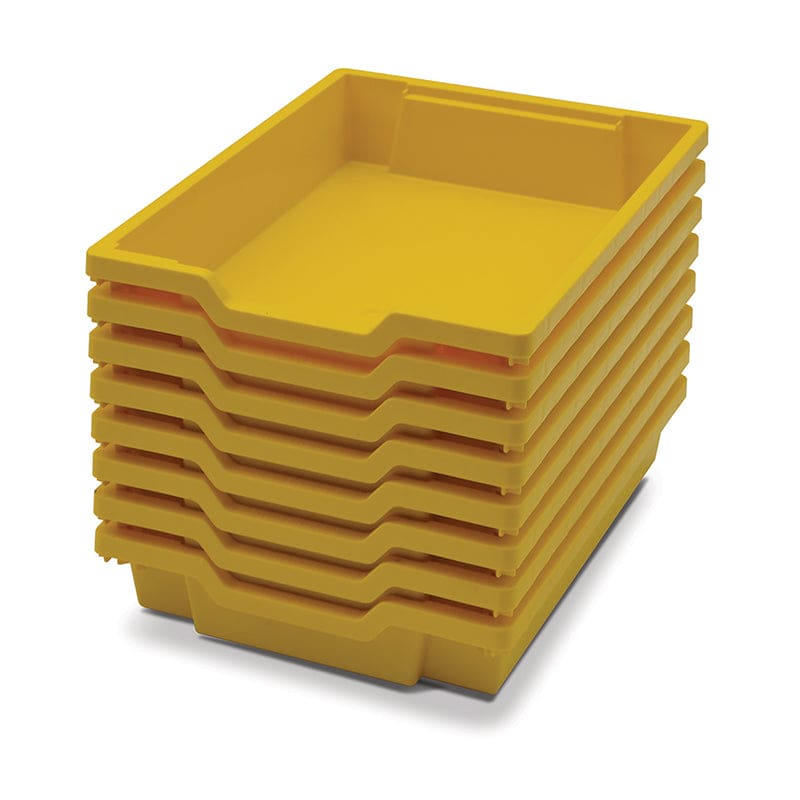 Shallow Tray F1 Yellow 8/Pk - Storage Containers - Gratnells LLC