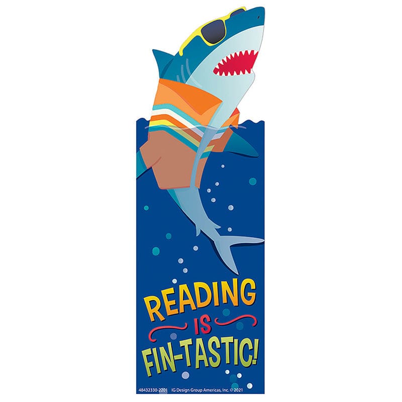 Shark Reading Is Fintastic Bookmark (Pack of 10) - Bookmarks - Eureka