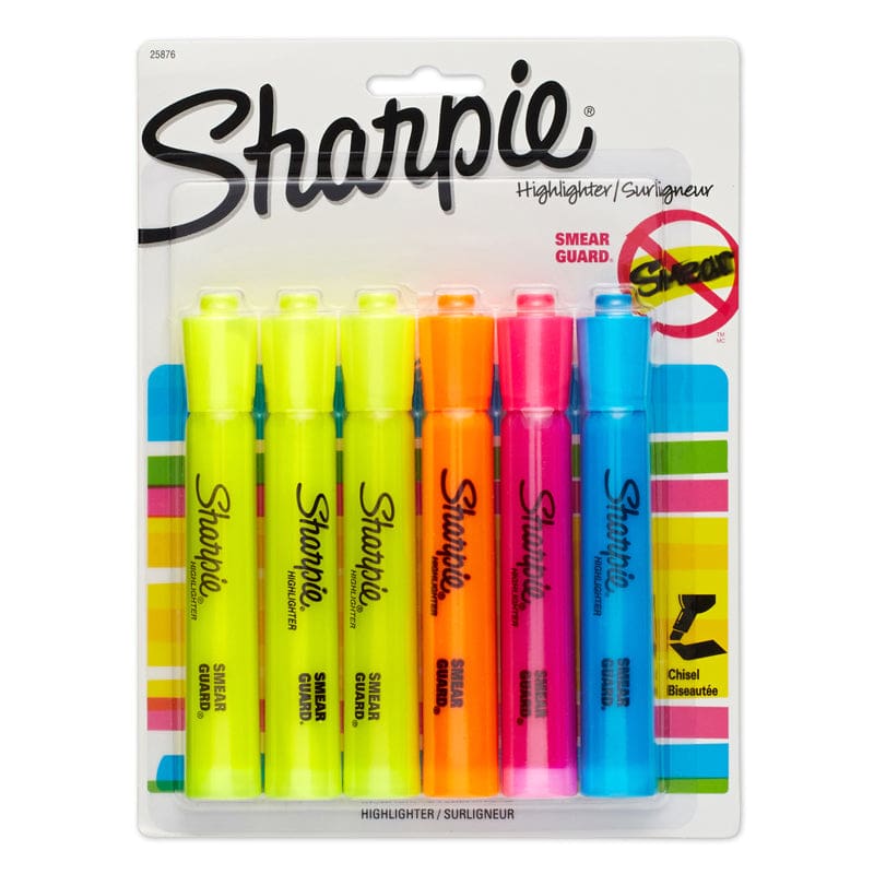 Sharpie Tank 6 Count Asst Carded (Pack of 8) - Highlighters - Sanford/sharpie