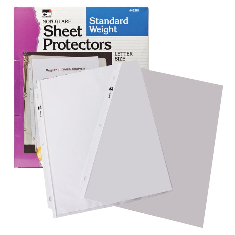 Sheet Protectors Non Glare 100 Box (Pack of 3) - Sheet Protectors - Charles Leonard