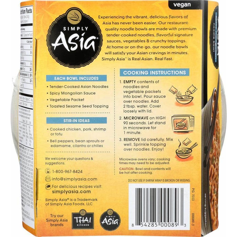 Simply Asia Simply Asia Spicy Mongolian Noodle Bowl, 8.5 oz