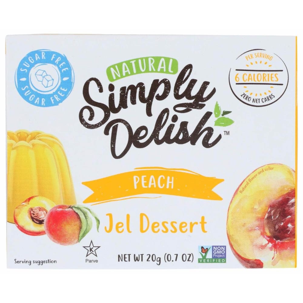 SIMPLY DELISH SIMPLY DELISH Jel Dessert Peach, 0.7 oz