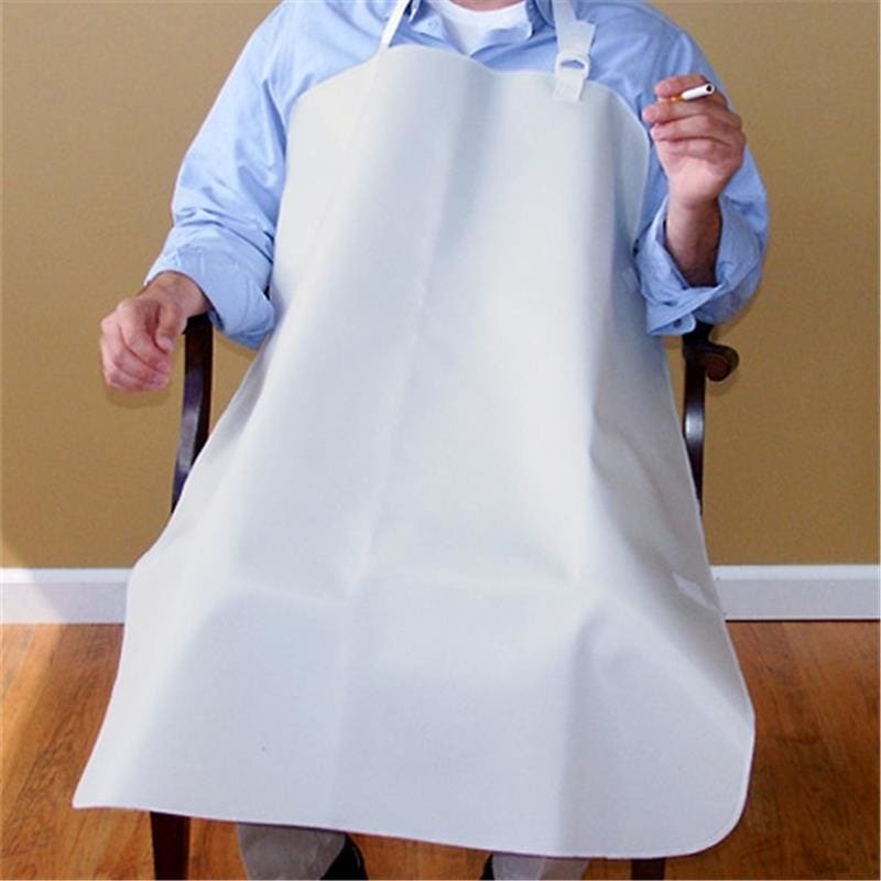 SkilCare Wheelchair Smokers Apron White - Apparel >> Bibs and Aprons - SkilCare