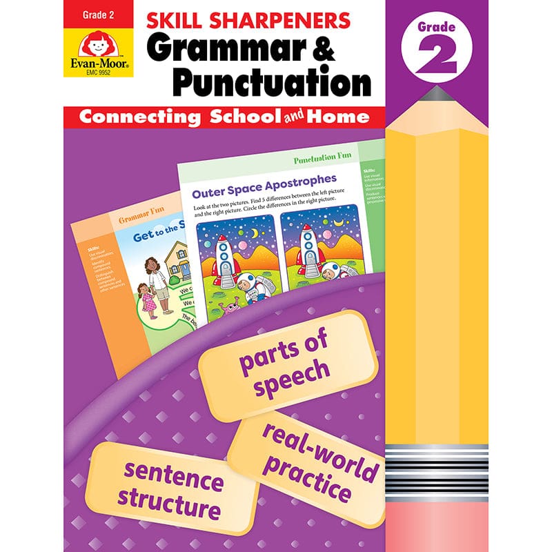 Skill Sharpener Grammar & Punc Gr 2 (Pack of 6) - Grammar Skills - Evan-moor