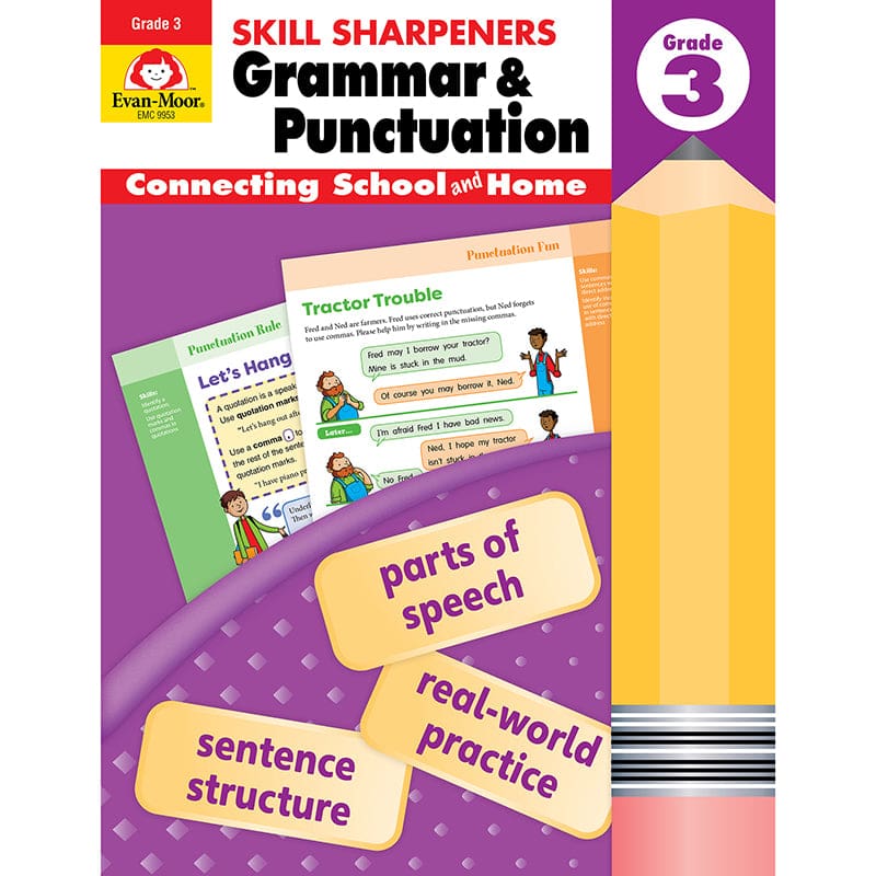 Skill Sharpener Grammar & Punc Gr 3 (Pack of 6) - Grammar Skills - Evan-moor