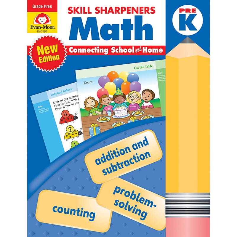 Skill Sharpeners Math Grade Prek (Pack of 6) - Activity Books - Evan-moor