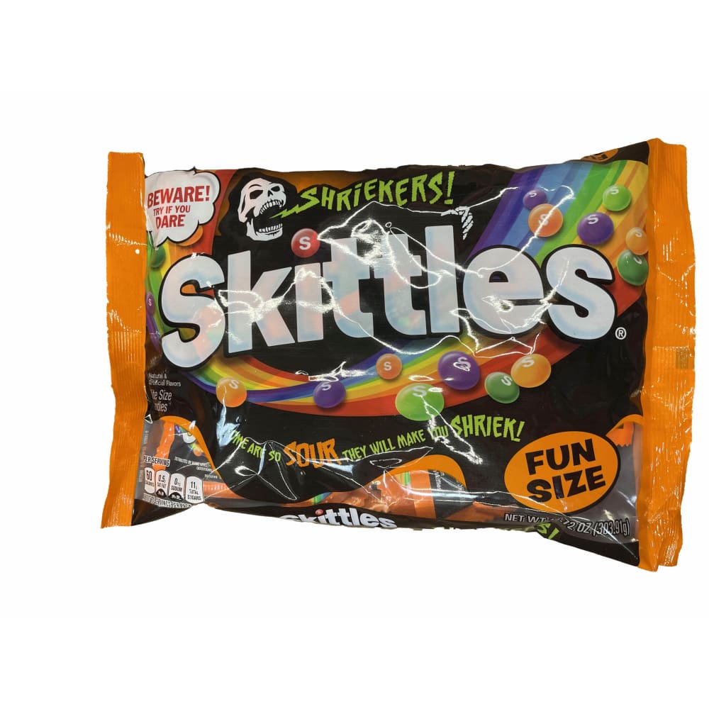 Skittles Shriekers Sour Halloween Gummy Candy Fun Size Bag - 10.72 Oz ...