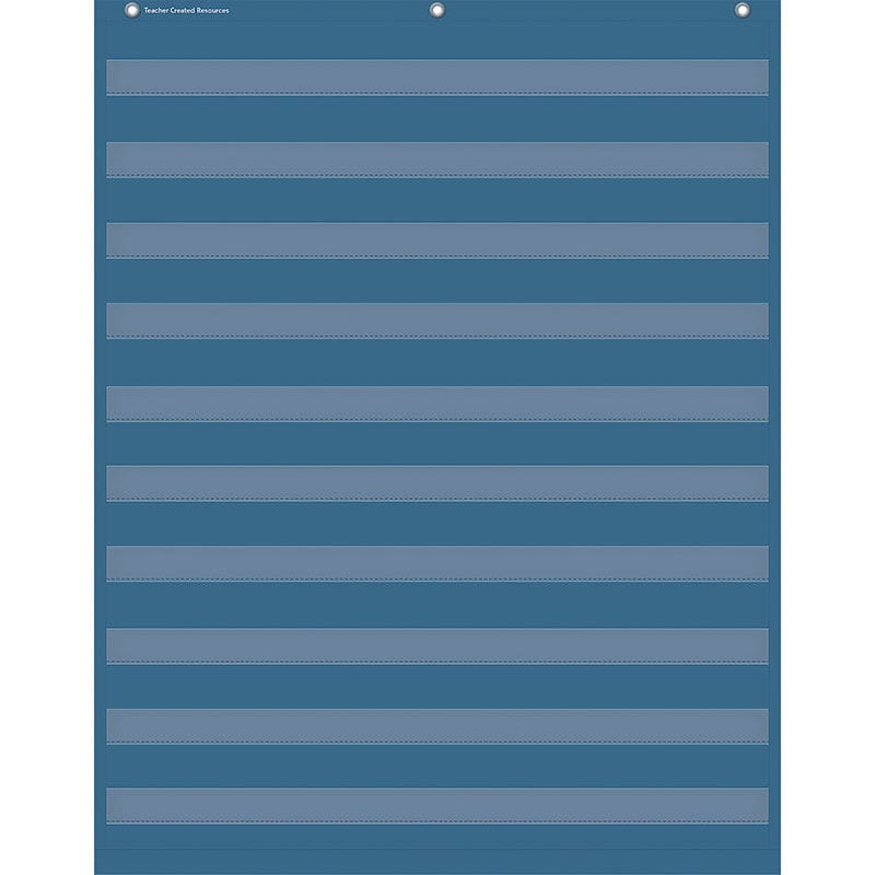 Slate Blue 10 Pocket Chart 34 X 44 (Pack of 2) - Pocket Charts - Teacher Created Resources