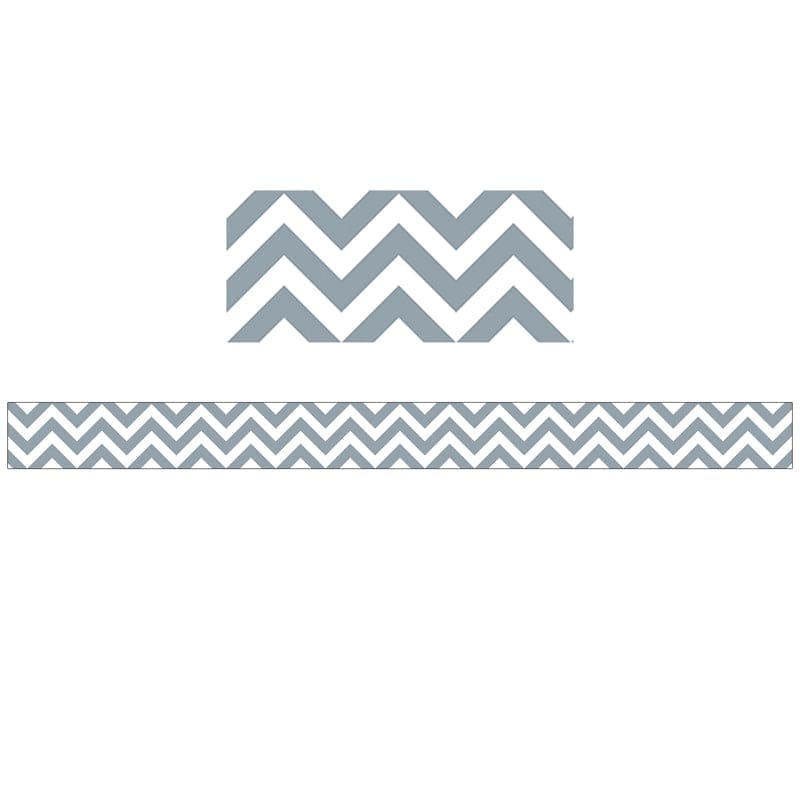 Slate Grey Chevron Border (Pack of 12) - Border/Trimmer - Creative Teaching Press