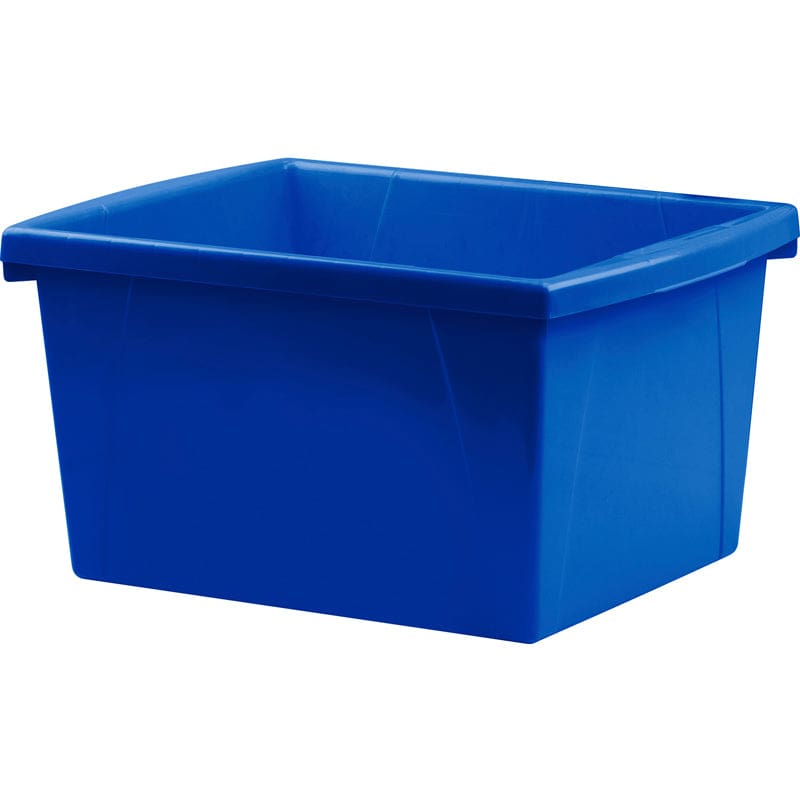 Small Blue Classroom Storage Bin 4 Gallon (Pack of 6) - Storage Containers - Storex Industries