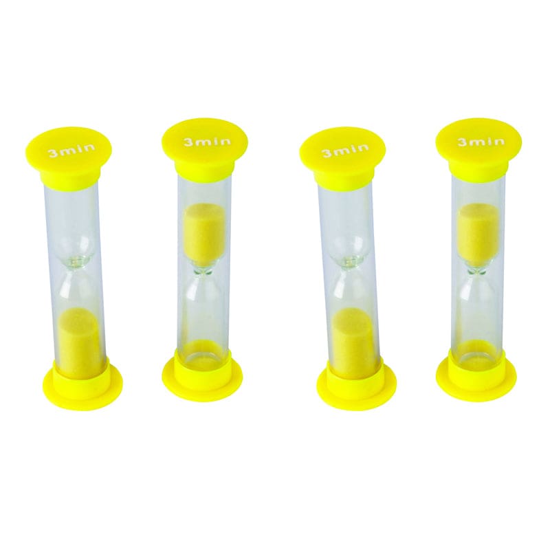 Small Sand Timer 3 Minute Pack Of 4 (Pack of 10) - Sand Timers - Teacher Created Resources