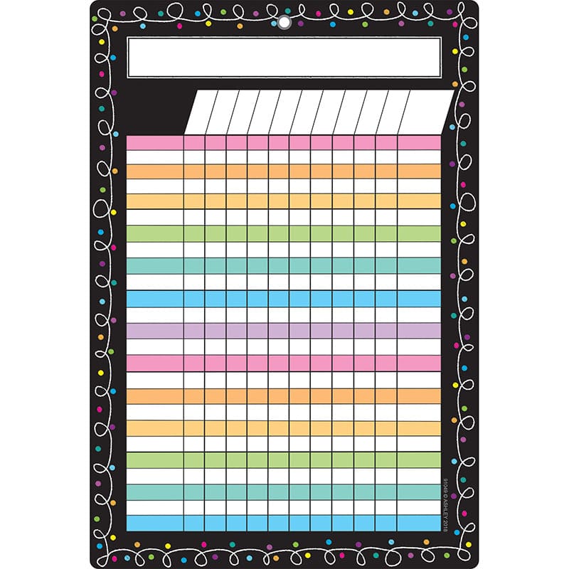 Smart Chalk Dots with Loops Incentive Chart Dry-Erase Surface (Pack of 12) - Incentive Charts - Ashley Productions