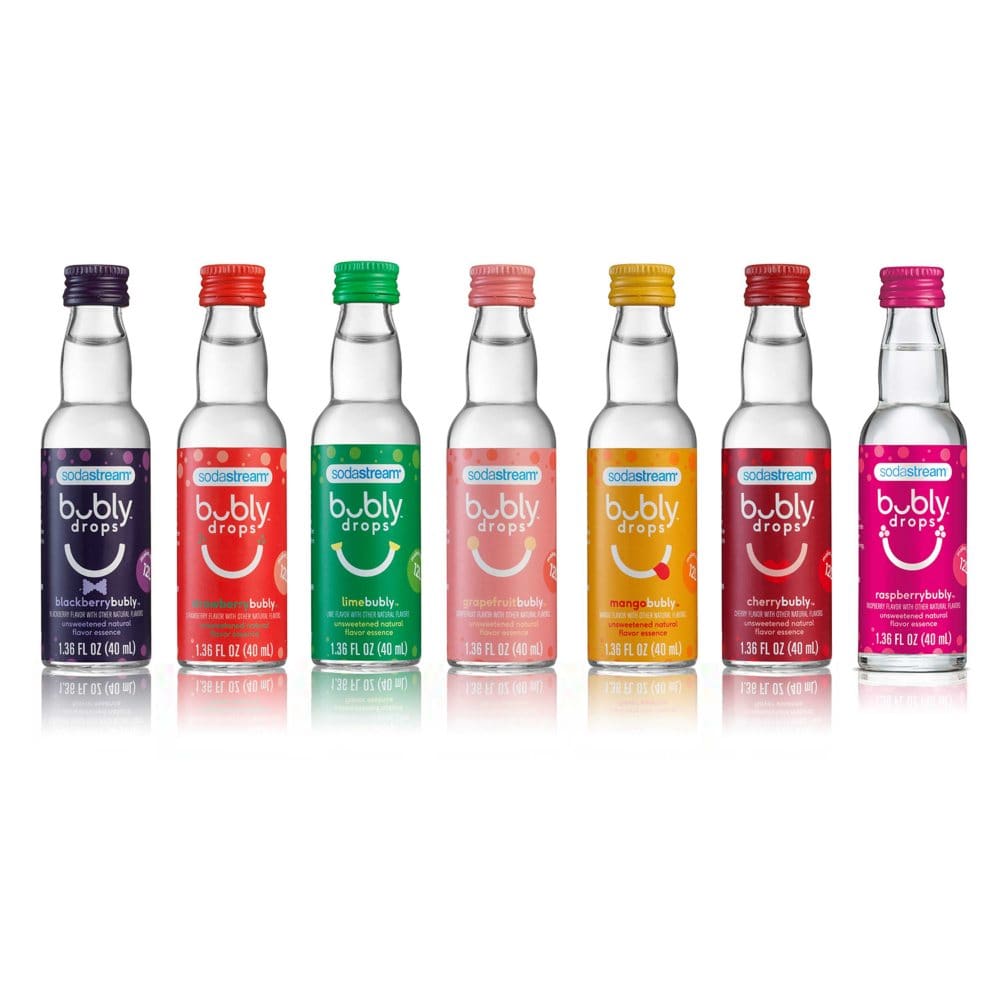 SodaStream Bubly Drops 7 Flavor Variety Pack 8 Fl Oz - Soda - SodaStream Bubly