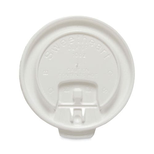 SOLO Lift Back And Lock Tab Cup Lids For Foam Cups Fits 10 Oz Trophy Cups White 2,000/carton - Food Service - SOLO®