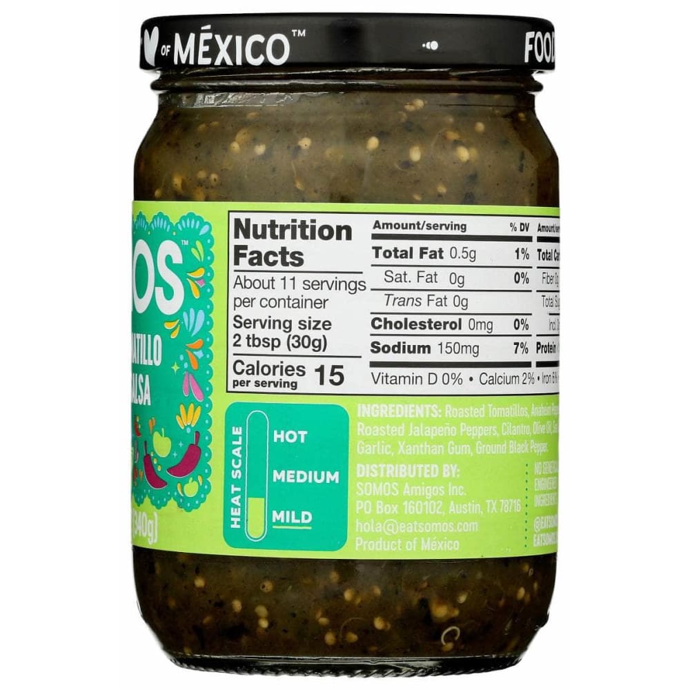 SOMOS Grocery > Salsas SOMOS: Roasted Tomatillo Jalapeno Salsa, 12 oz