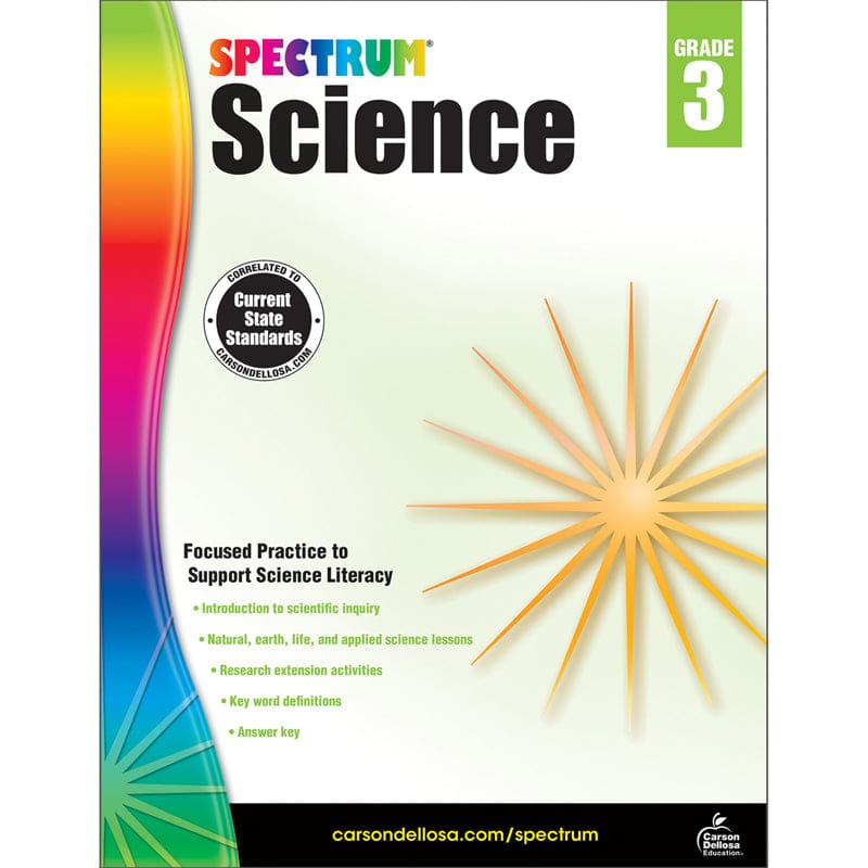 Spectrum Science Gr 3 (Pack of 6) - Activity Books & Kits - Carson Dellosa Education