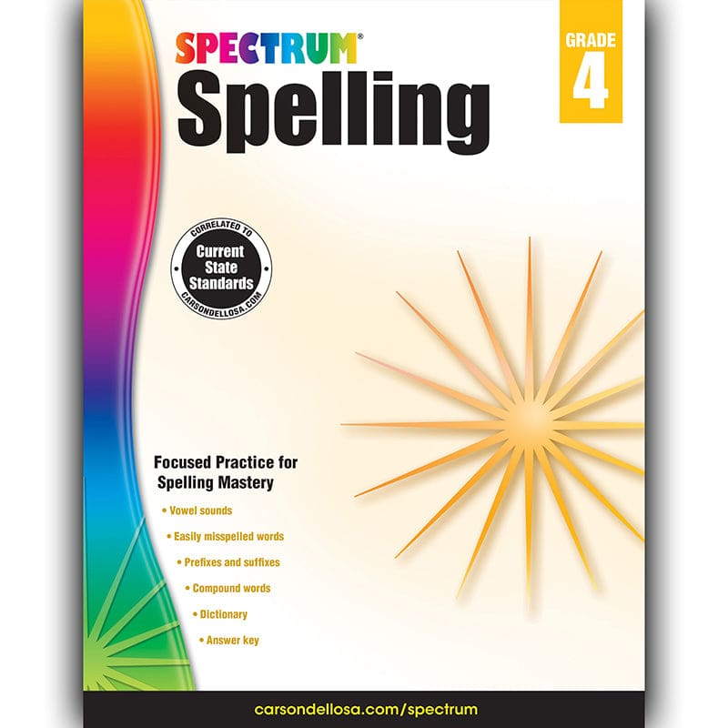 Spectrum Spelling Gr 4 (Pack of 6) - Spelling Skills - Carson Dellosa Education