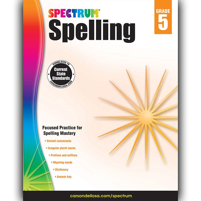 Spectrum Spelling Gr 5 (Pack of 6) - Spelling Skills - Carson Dellosa Education