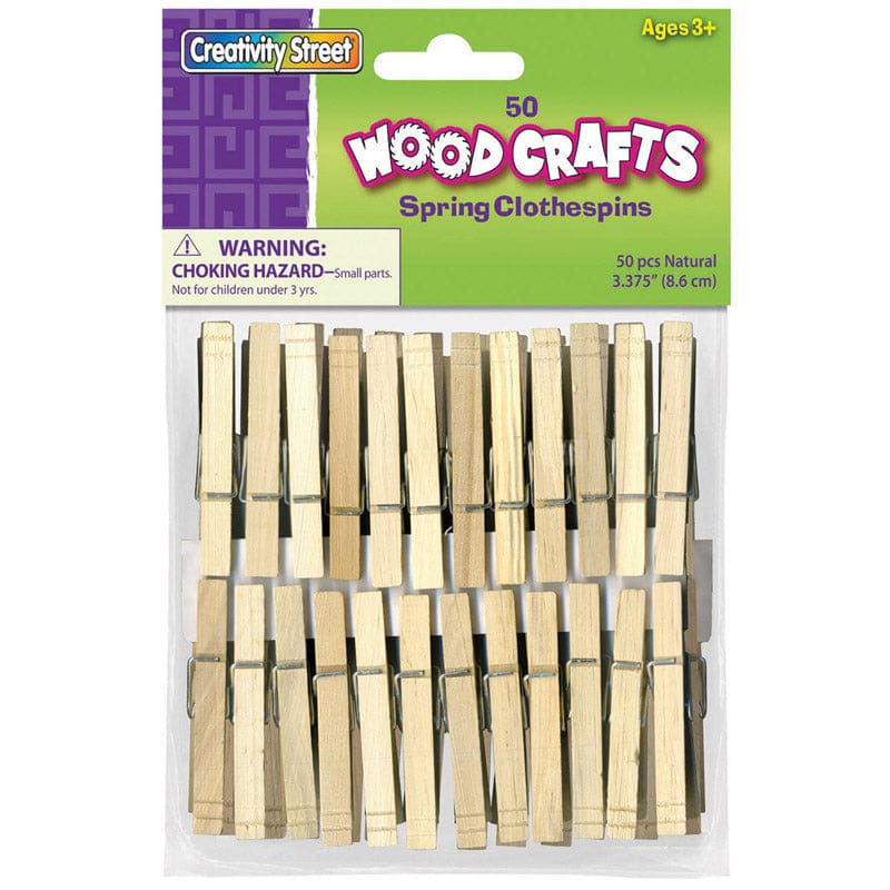 Spring Clothespins 50Pk (Pack of 8) - Clothes Pins - Dixon Ticonderoga Co - Pacon