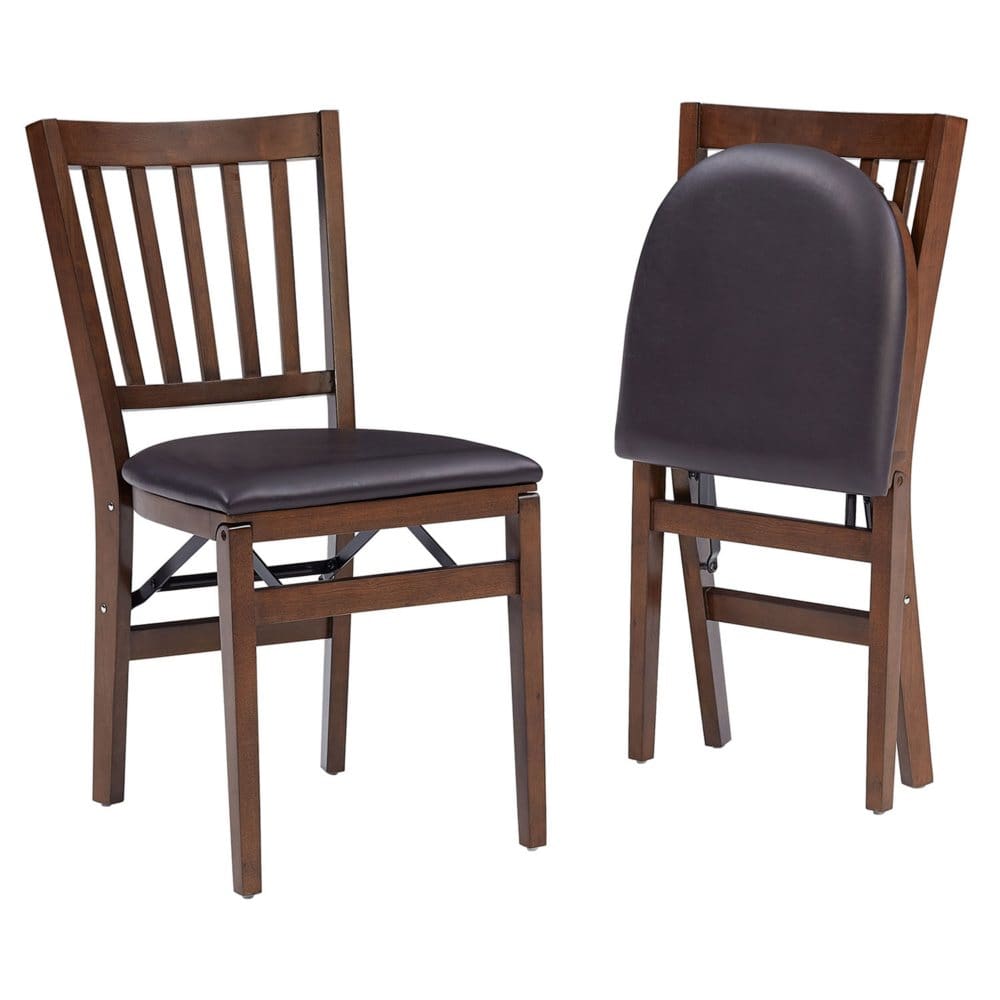 Stakmore School House Wood Folding Chair 2 Pack - Folding & Stackable Furniture - Stakmore