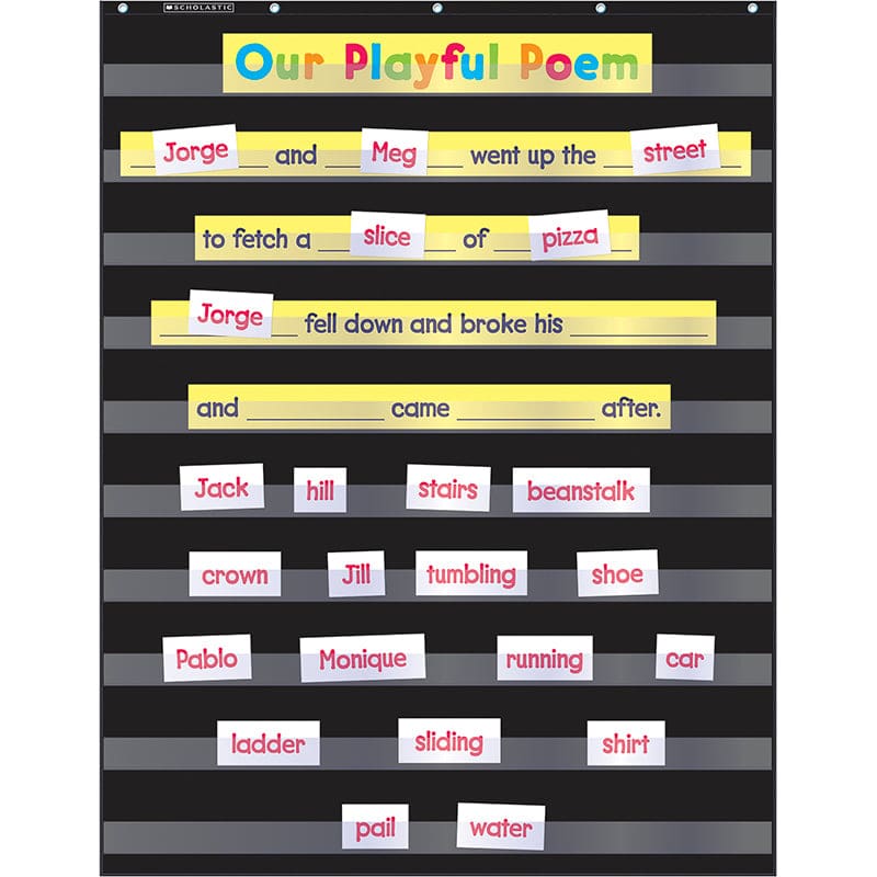 Standard Black Pocket Chart - Pocket Charts - Scholastic Teaching Resources