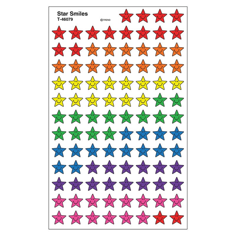 Star Smiles Supershape Superspots Shapes Stickers (Pack of 12) - Stickers - Trend Enterprises Inc.