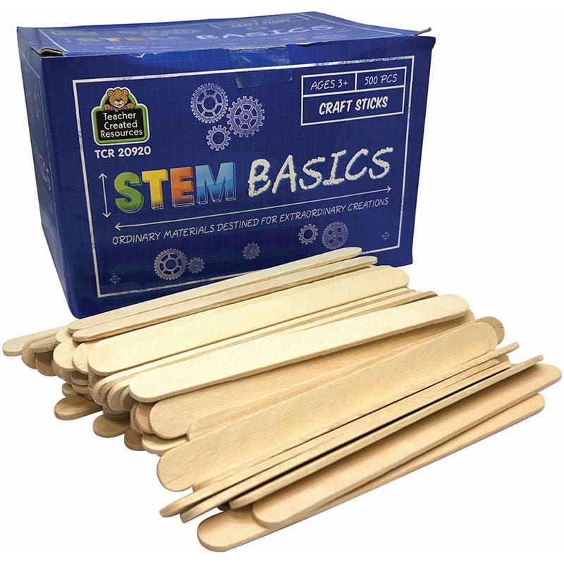 Stem Basics Craft Sticks 500 (Pack of 6) - Craft Sticks - Teacher Created Resources