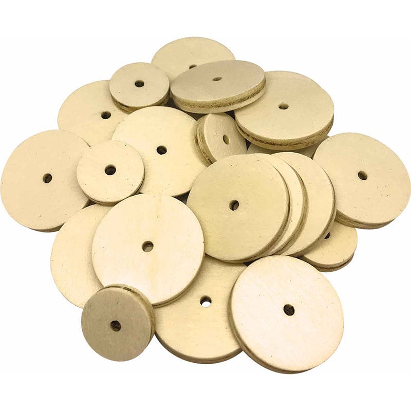 Stem Basics Wooden Wheels 60 (Pack of 10) - Wooden Shapes - Teacher Created Resources