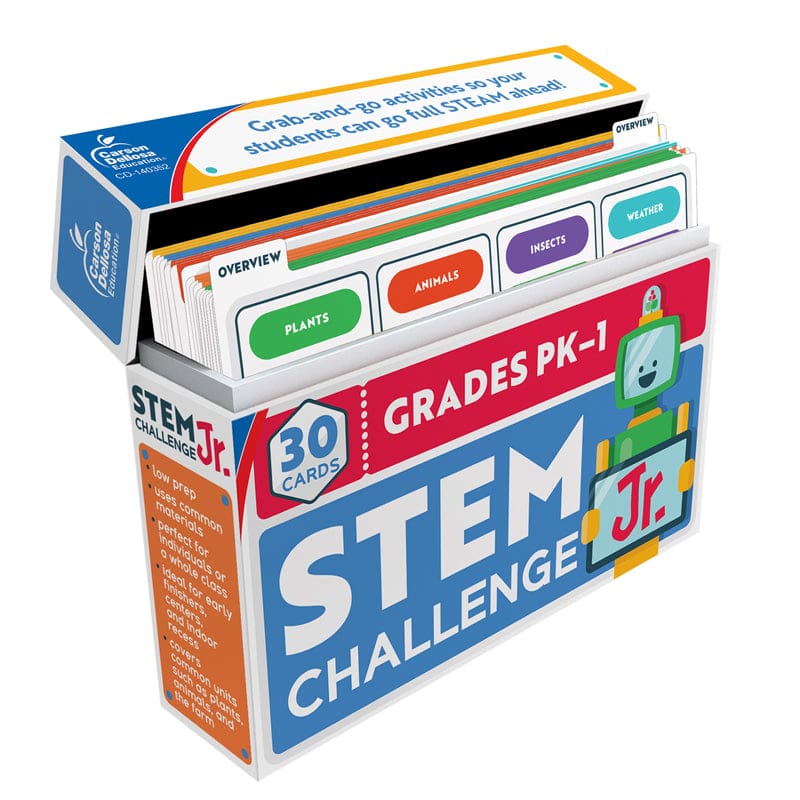 Stem Challenge Jr Learning Cards (Pack of 2) - Hands-On Activities - Carson Dellosa Education