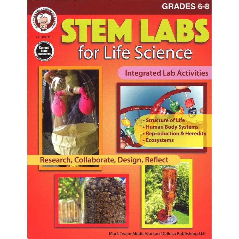 Stem Labs Life Science Book Gr 6-8 (Pack of 6) - Life Science - Carson Dellosa Education