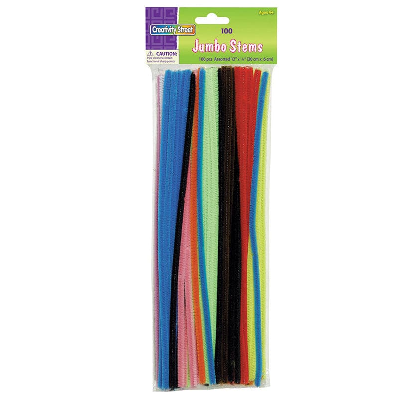 Stems Jumbo 12 Asst. Bag/100 (Pack of 12) - Chenille Stems - Dixon Ticonderoga Co - Pacon