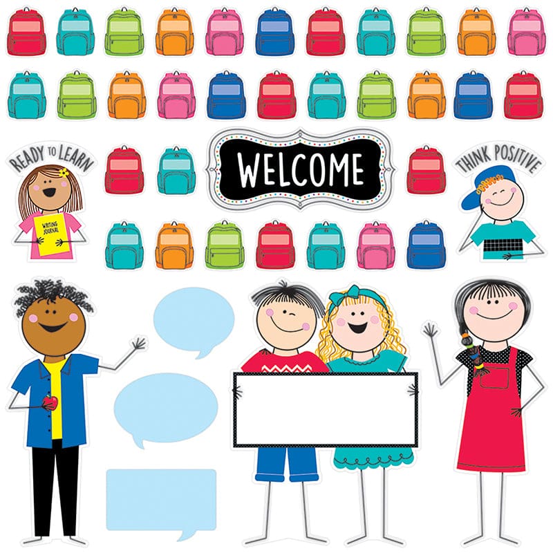 Stick Kids All Are Welcome Bb Set (Pack of 3) - Classroom Theme - Creative Teaching Press