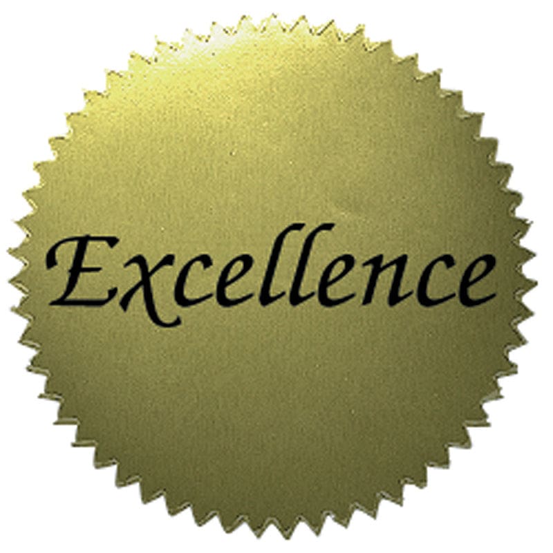 Stickers Gold Excellence 50/Pk 2 Diameter (Pack of 12) - Awards - Flipside