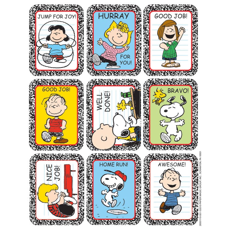 Stickers Peanuts Characters (Pack of 12) - Stickers - Eureka