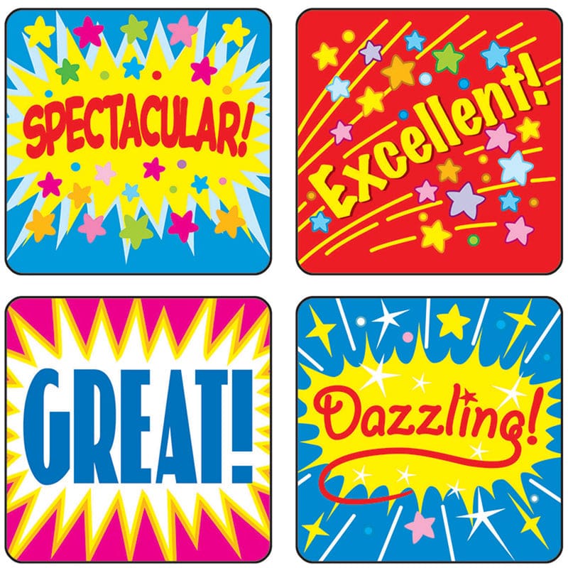 Stickers Positive Words 120/Pk Acid & Lignin Free (Pack of 12) - Motivational - Carson Dellosa Education