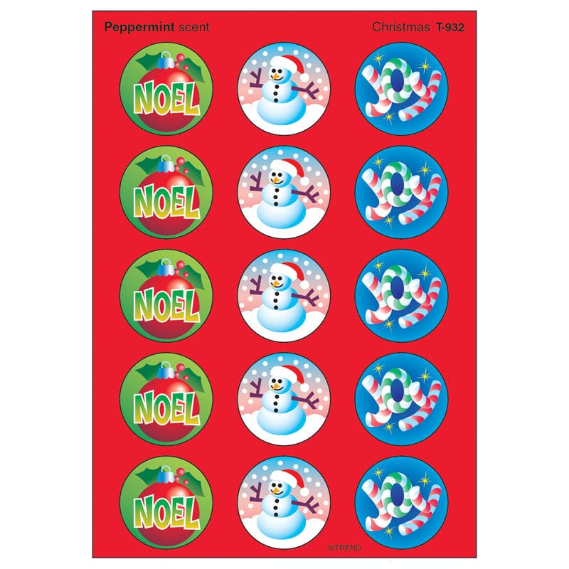 Stinky Stickers Christmas 60/Pk Acid-Free Peppermint (Pack of 12) - Holiday/Seasonal - Trend Enterprises Inc.