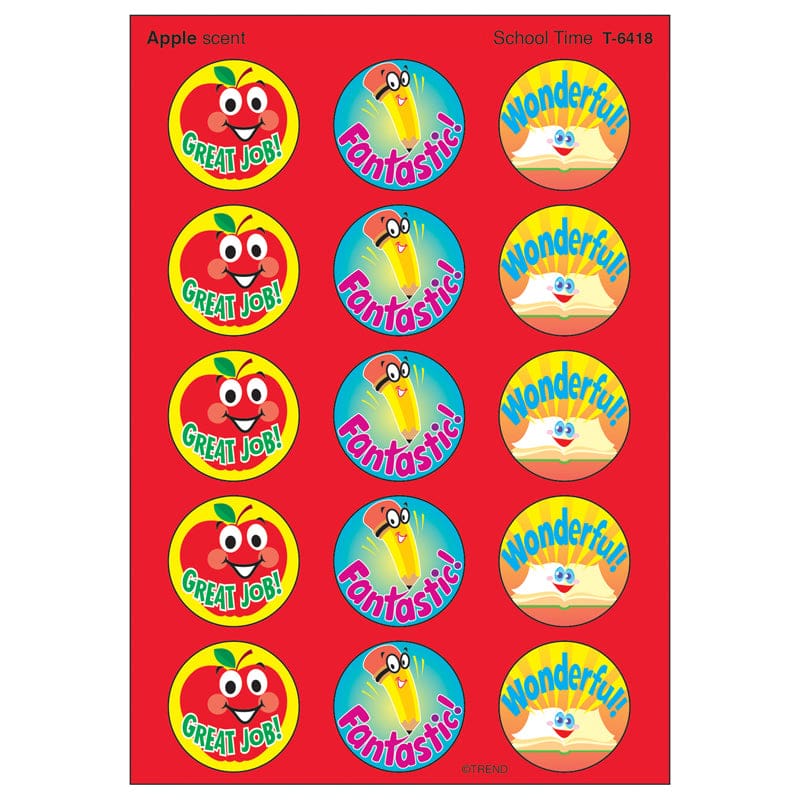 Stinky Stickers School Time (Pack of 12) - Stickers - Trend Enterprises Inc.