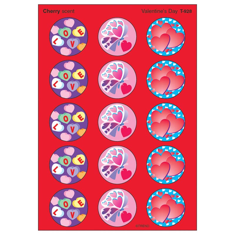 Stinky Stickers Valentines Day 60Pk Cherry Acid-Free (Pack of 12) - Holiday/Seasonal - Trend Enterprises Inc.