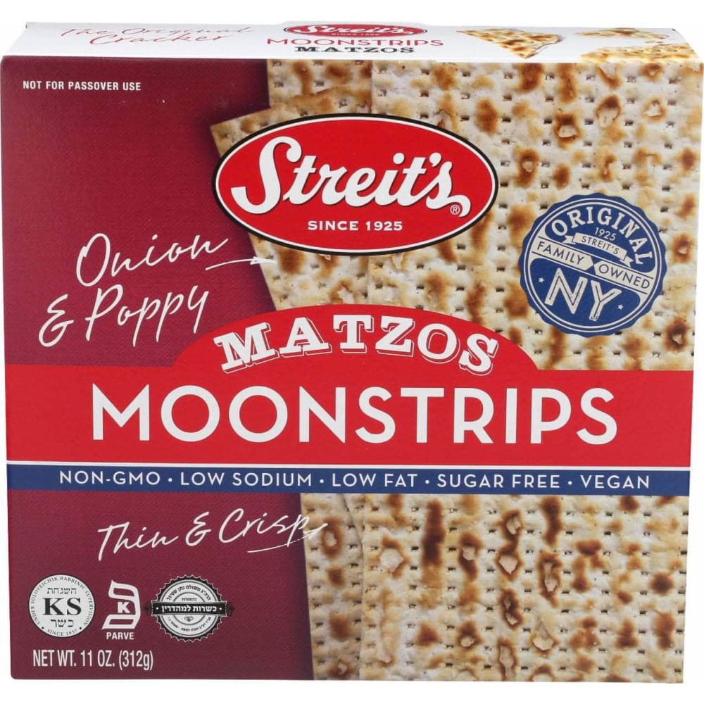 STREITS Streits Moonstrip Onion And Poppy Matzo, 11 Oz