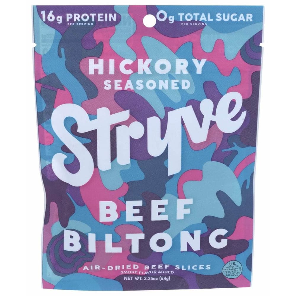 STRYVE PROTEIN SNACKS STRYVE PROTEIN SNACKS Sliced Biltong Hickory, 2.25 oz