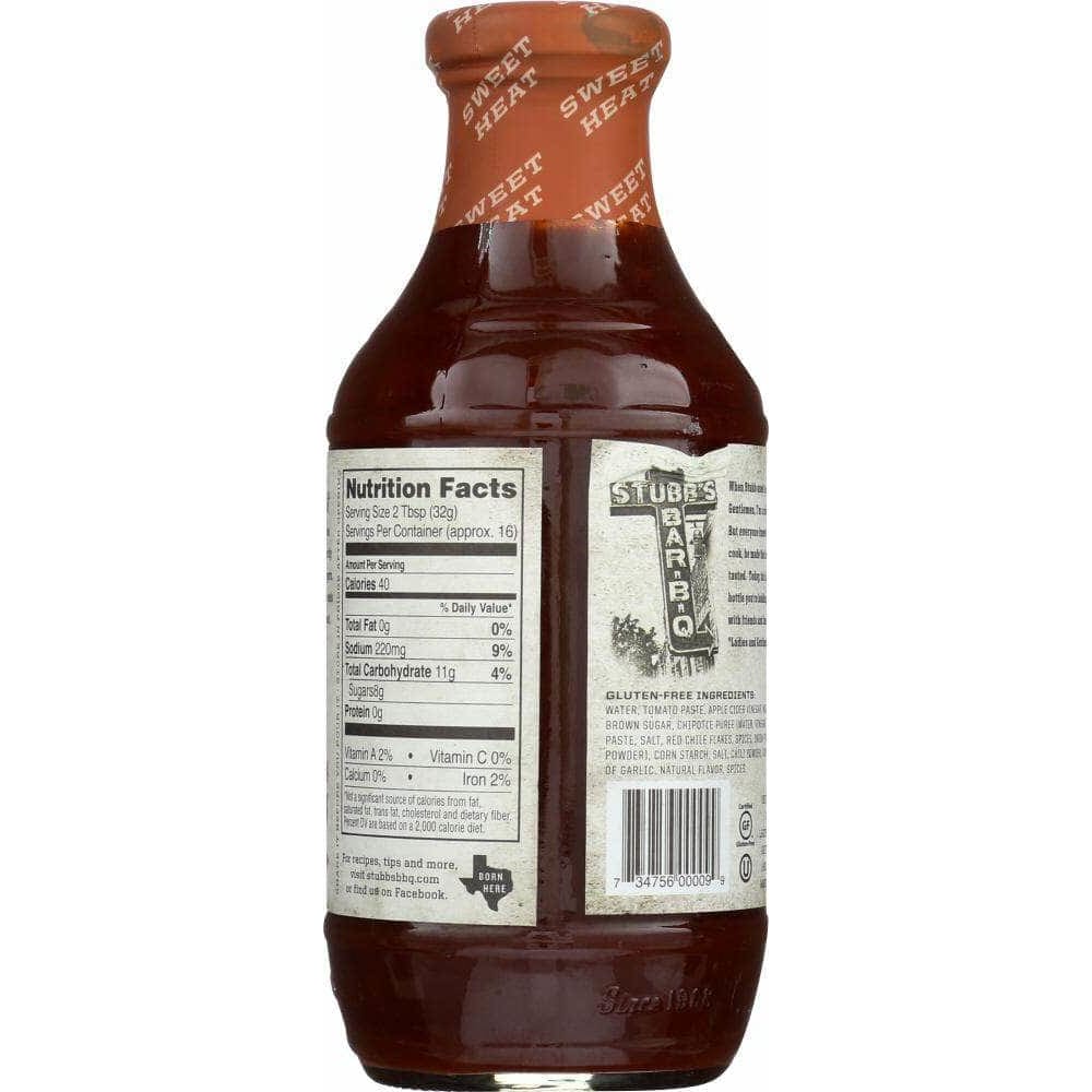 Stubbs Stubb's All-Natural Bar-B-Q Sauce Sweet Heat, 18 Oz