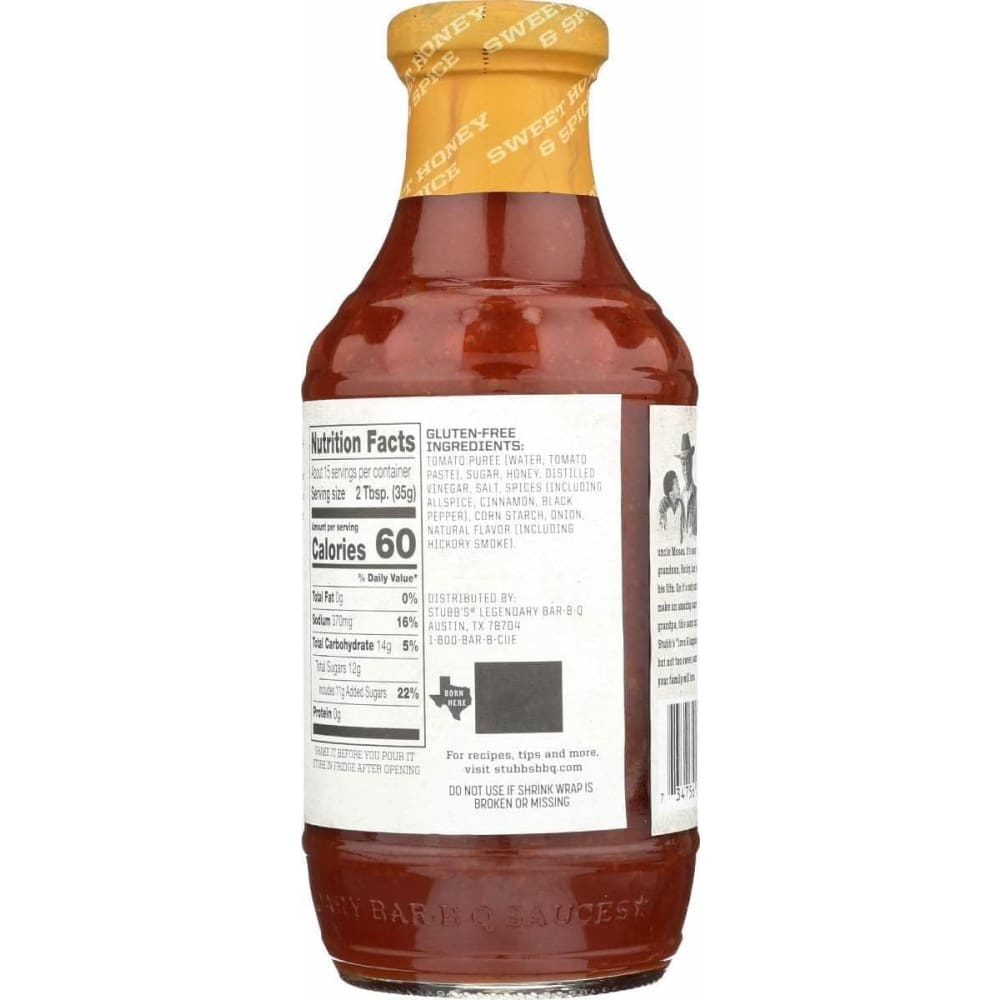 STUBBS Stubbs Sauce Bbq Swt Hny Spice, 18 Oz