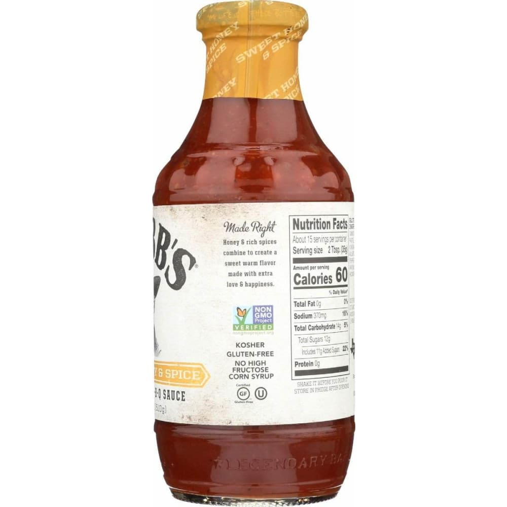 STUBBS Stubbs Sauce Bbq Swt Hny Spice, 18 Oz