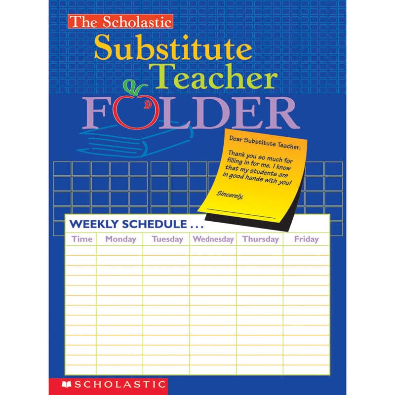 Substitute Teacher Folder (Pack of 12) - Substitute Teachers - Scholastic Teaching Resources