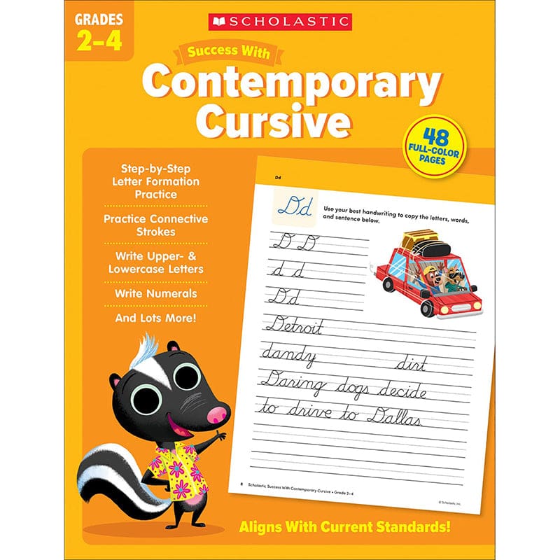 Success with Contemp Cursive Gr 2-4 (Pack of 8) - Handwriting Skills - Scholastic Teaching Resources